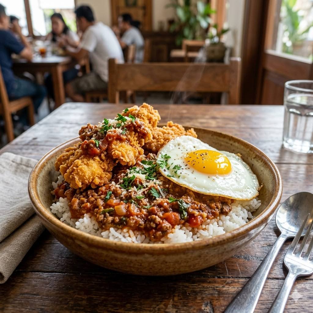 Rice Bowl Ayam Fillet Saos Bolognese Rice Bowl Mantul